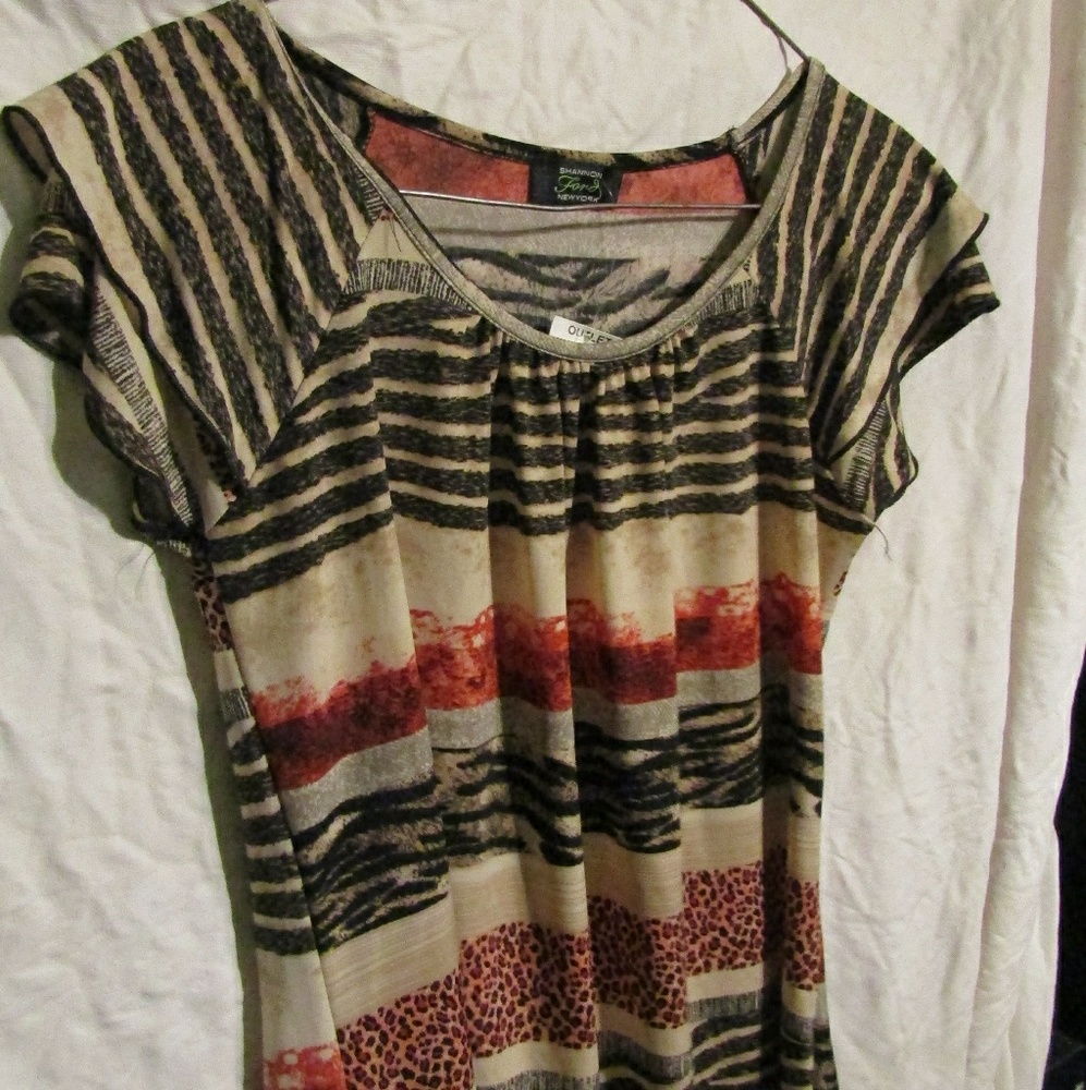 💥Striped Animal Print Blouse💥
